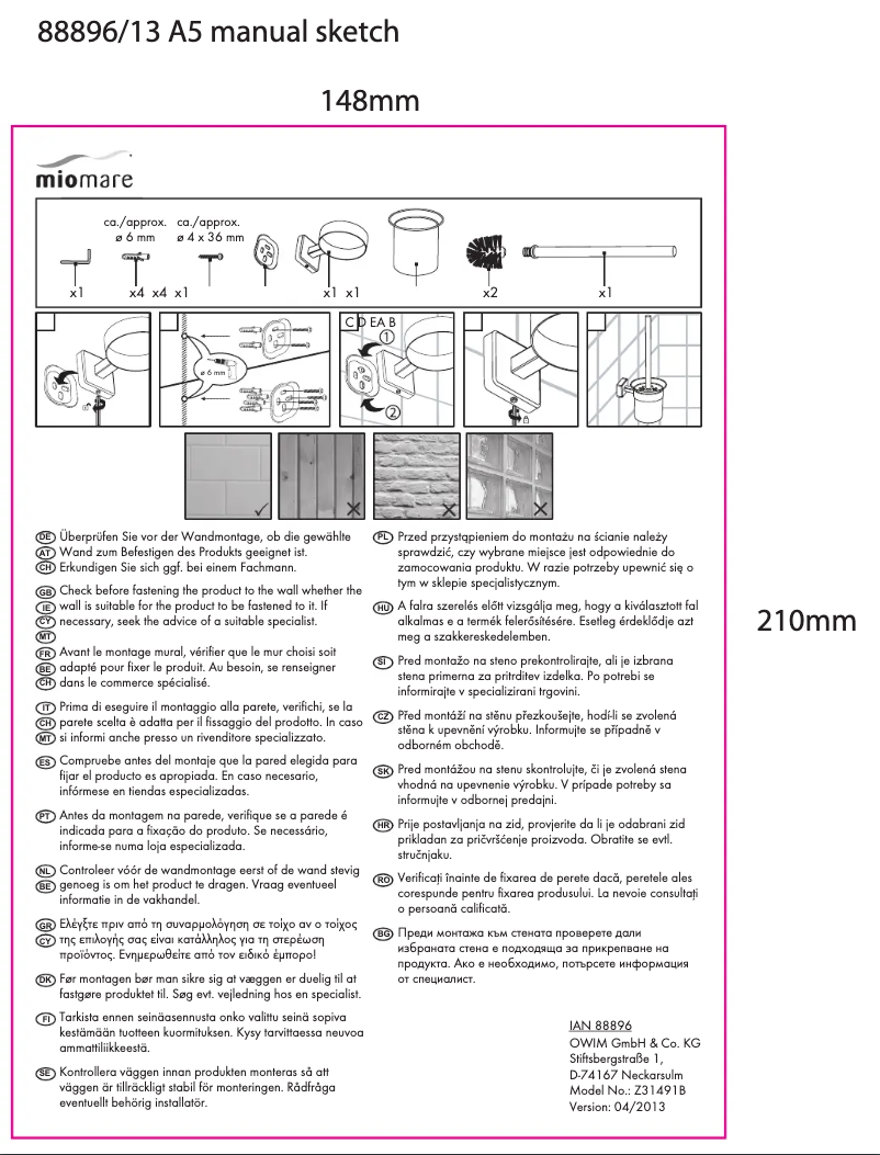 Image de la première page du manuel de l'appareil Z31491B