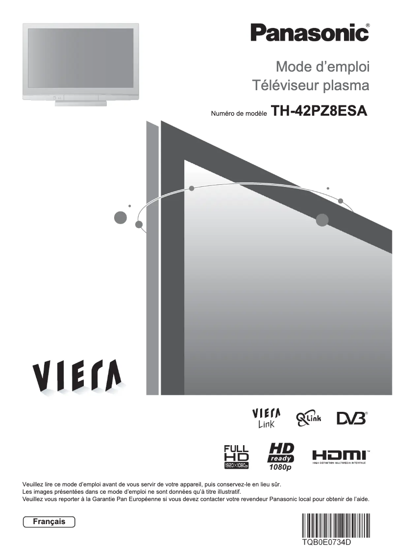 Página 1 del manual Manual de usuario Panasonic TH-42PZ8ESA