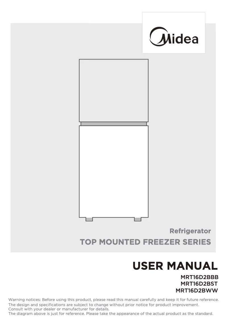 Image de la première page du manuel de l'appareil MRT16D2BST