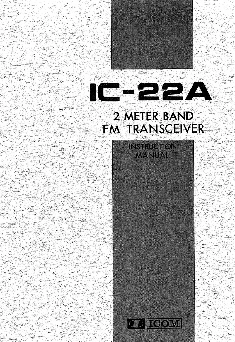 Page n°1 - Manuel utilisateur ICOM IC-22A