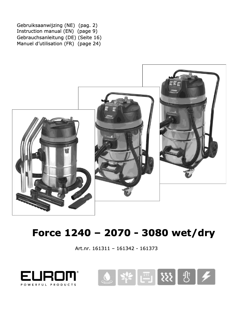 Page n°1 - Manuel utilisateur Eurom Force 3080