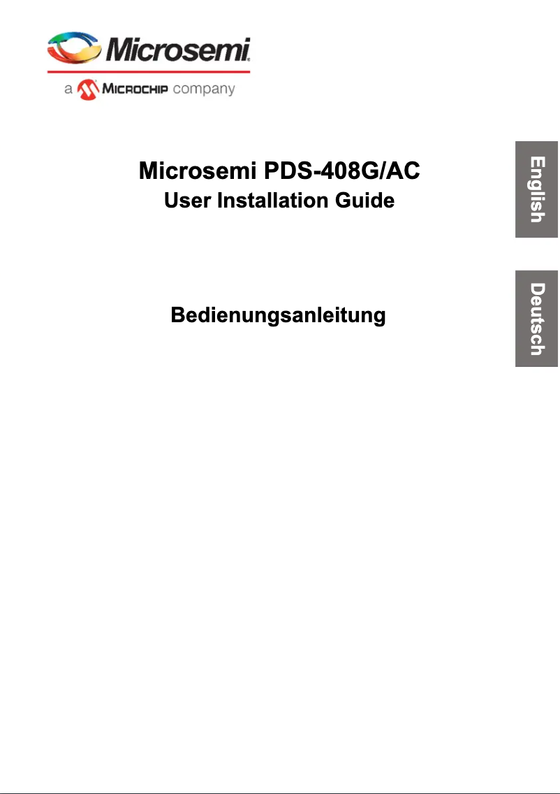 Page 1 de la notice Manuel utilisateur Microchip PDS-408G