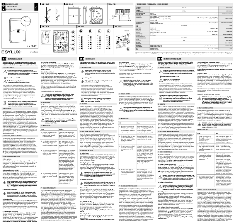 Page 1 de la notice Manuel utilisateur Esylux CDS-A/T