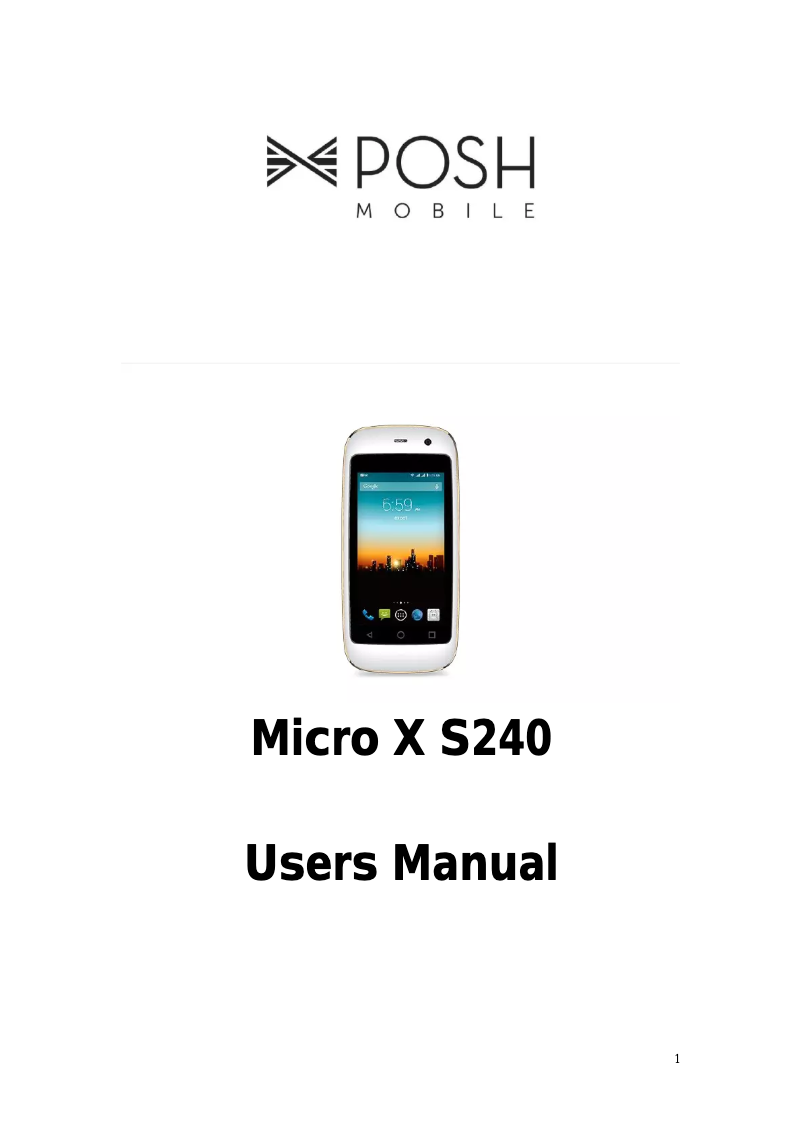 Image de la première page du manuel de l'appareil Micro X S240