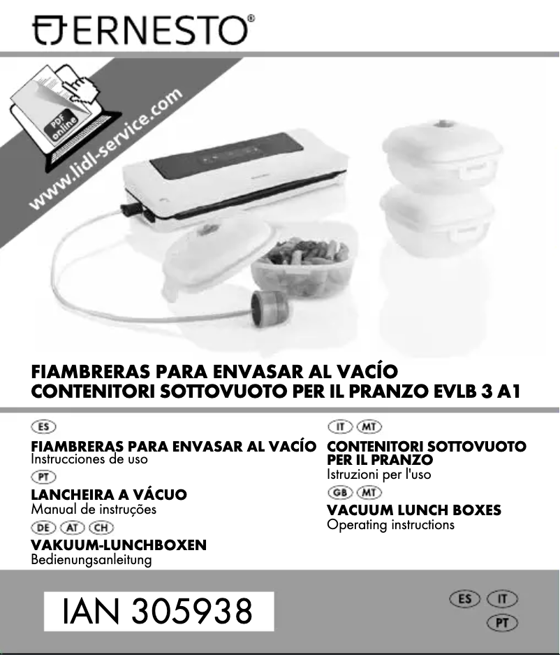 Page n°1 - Manuel utilisateur Ernesto EVLB 3 A1