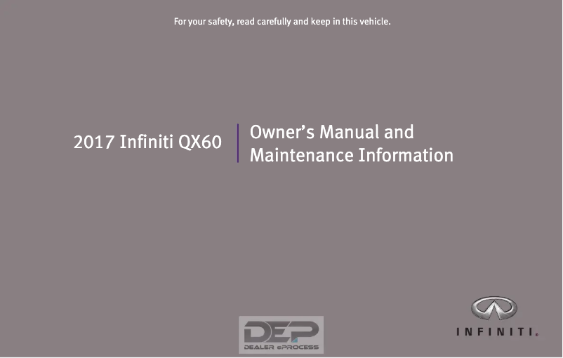 Page n°1 - Manuel utilisateur Infiniti Q60 (2017)