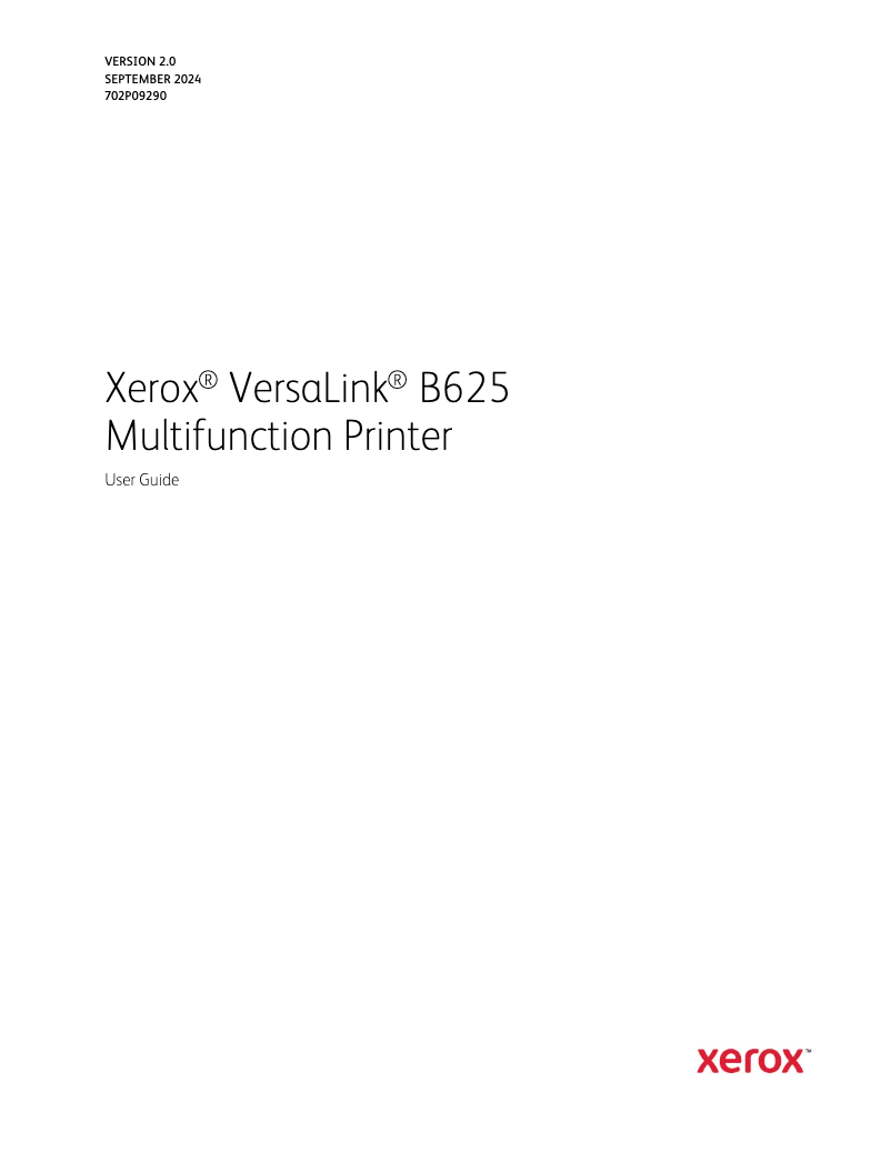 Página 1 del manual Manual de usuario Xerox VersaLink B625