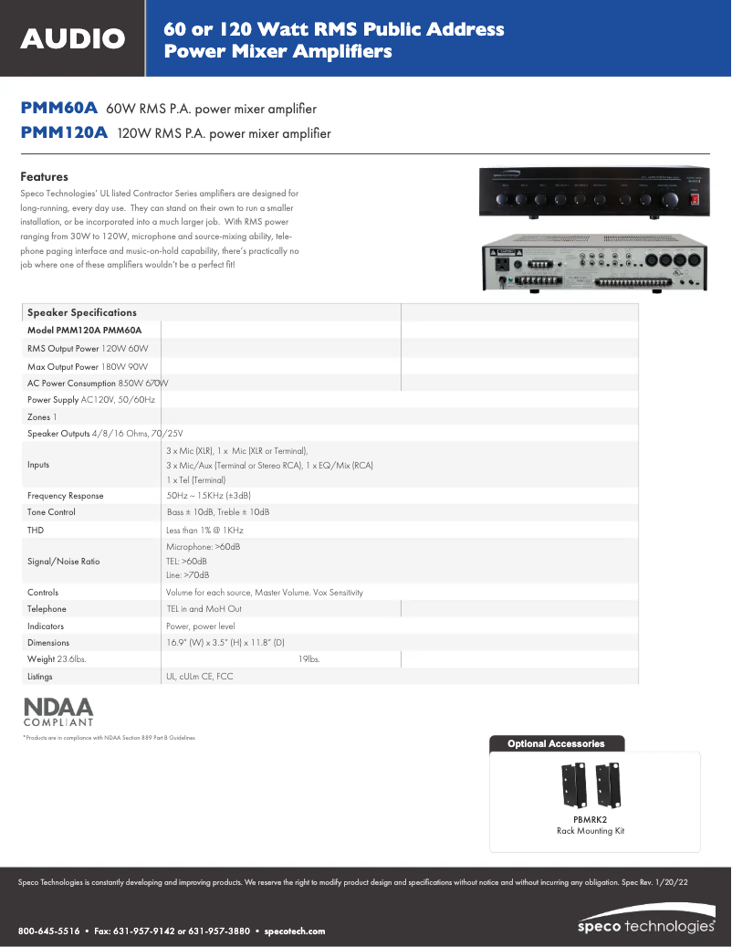 Image de la première page du manuel de l'appareil PMM-120A