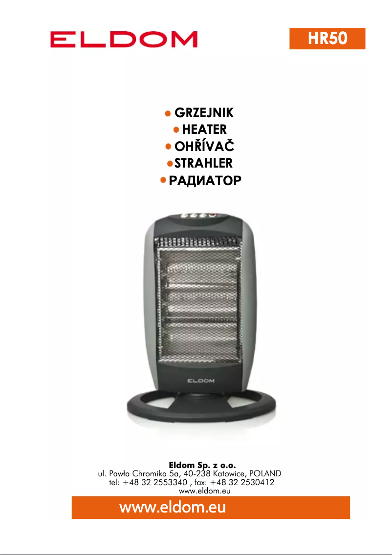 Page 1 de la notice Manuel utilisateur Eldom HR50