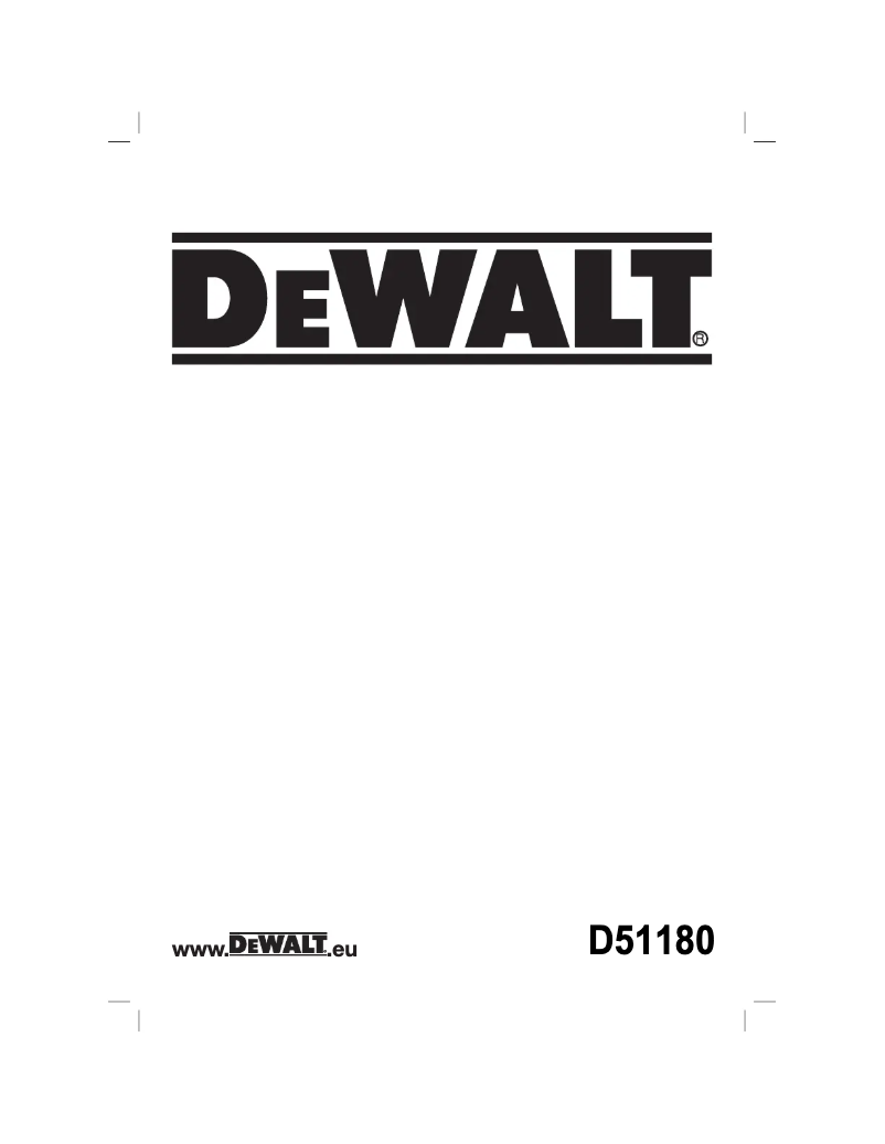 Page 1 de la notice Manuel utilisateur DeWalt D51180