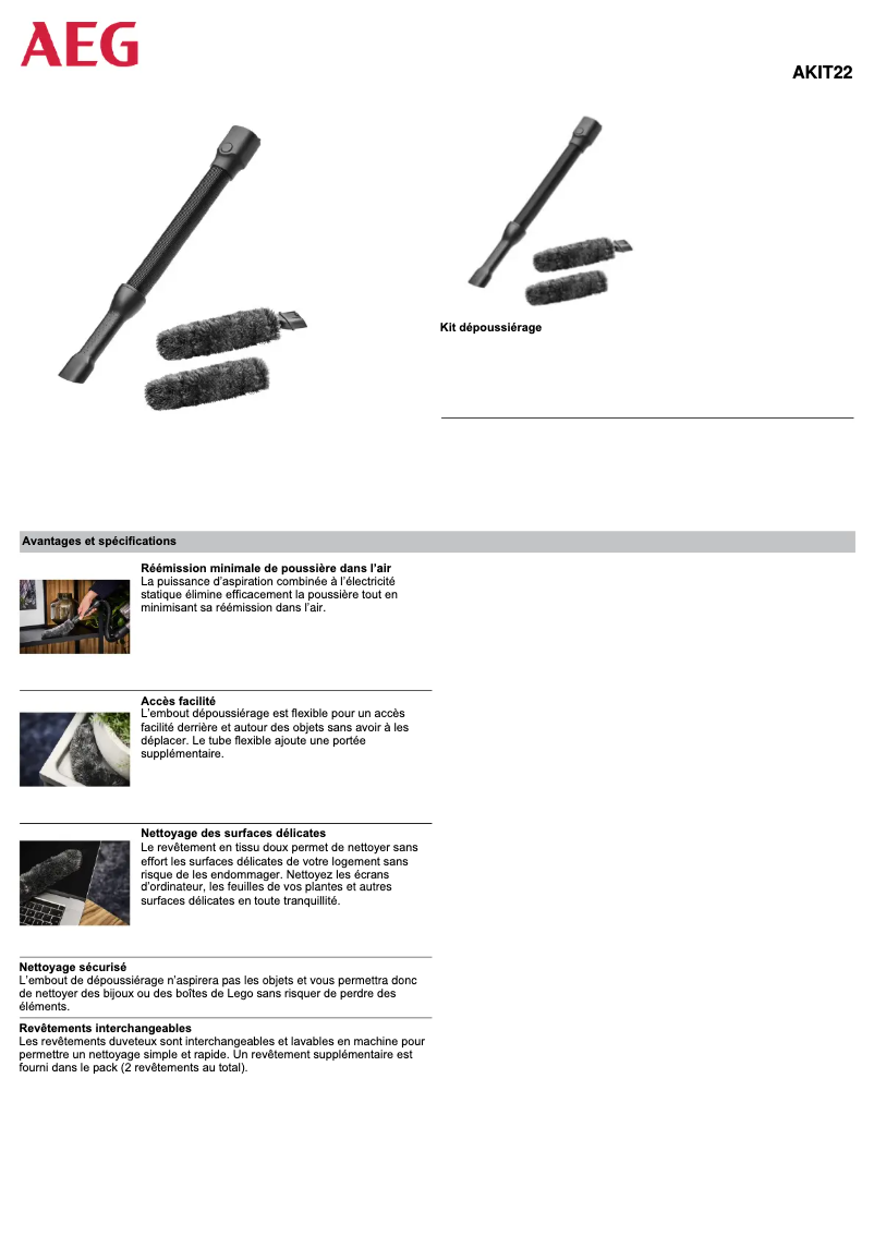 Página 1 del manual Manual de usuario AEG AKIT22