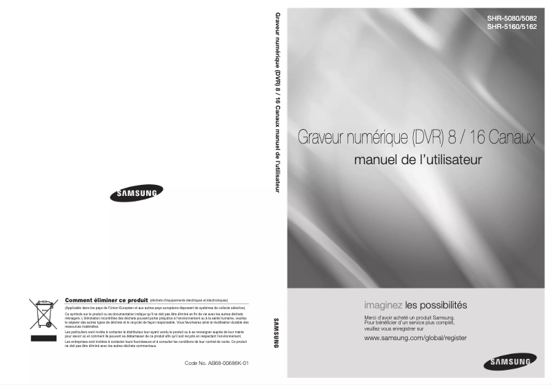 Page n°1 - Manuel utilisateur Samsung SHR-5160P