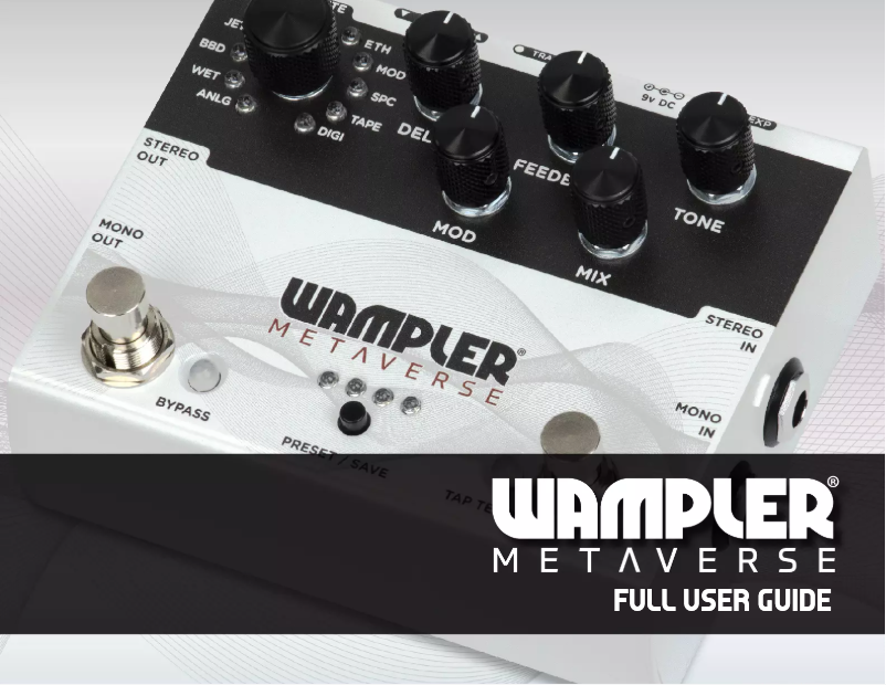 Image de la première page du manuel de l'appareil Wampler