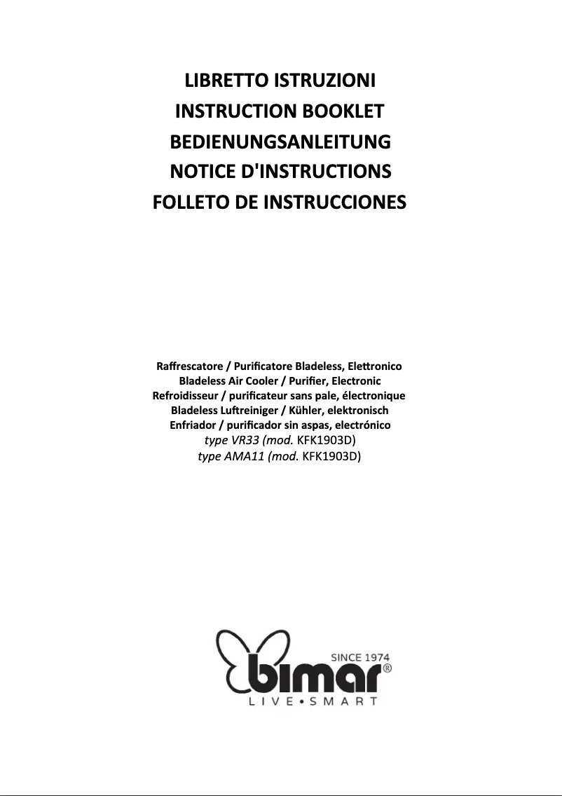 Page n°1 - Manuel utilisateur Bimar VR33