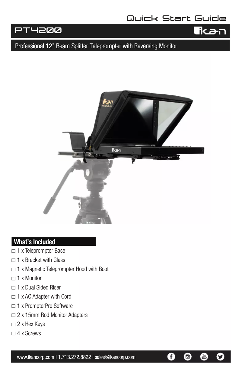 Page 1 de la notice Manuel utilisateur Ikan PT4200