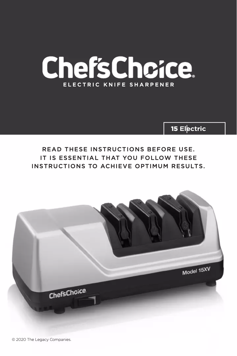 Página 1 del manual Manual de usuario Chef's Choice 15XV