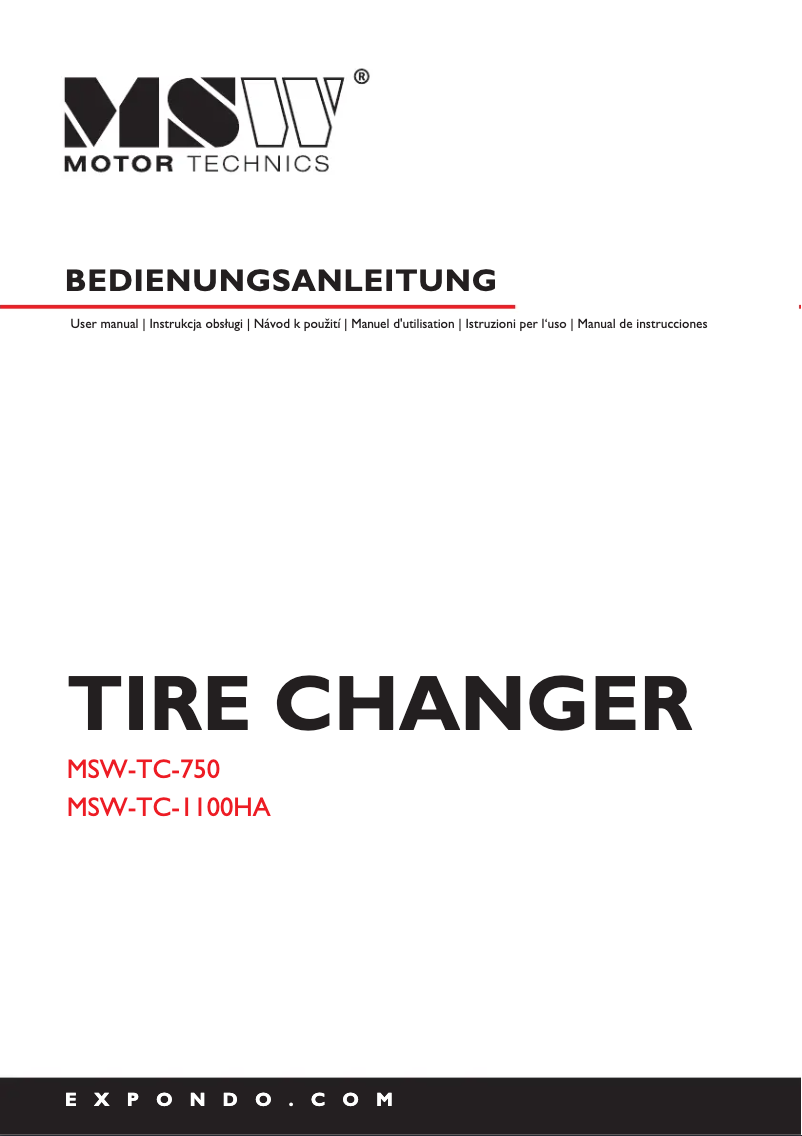 Page 1 de la notice Manuel utilisateur MSW MSW-TC-1100HA