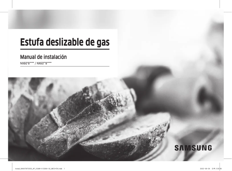 Page 1 de la notice Guide d'installation Samsung NX60BB8715QN