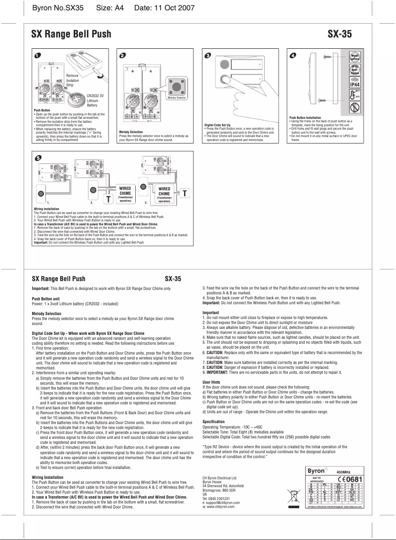 Image de la première page du manuel de l'appareil SX35