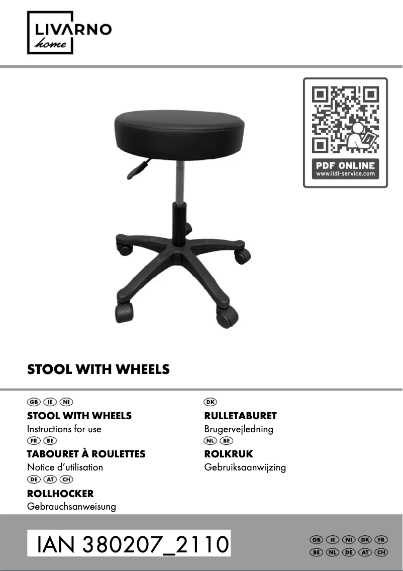 Page 1 de la notice Manuel utilisateur Livarno Lux IAN 380207