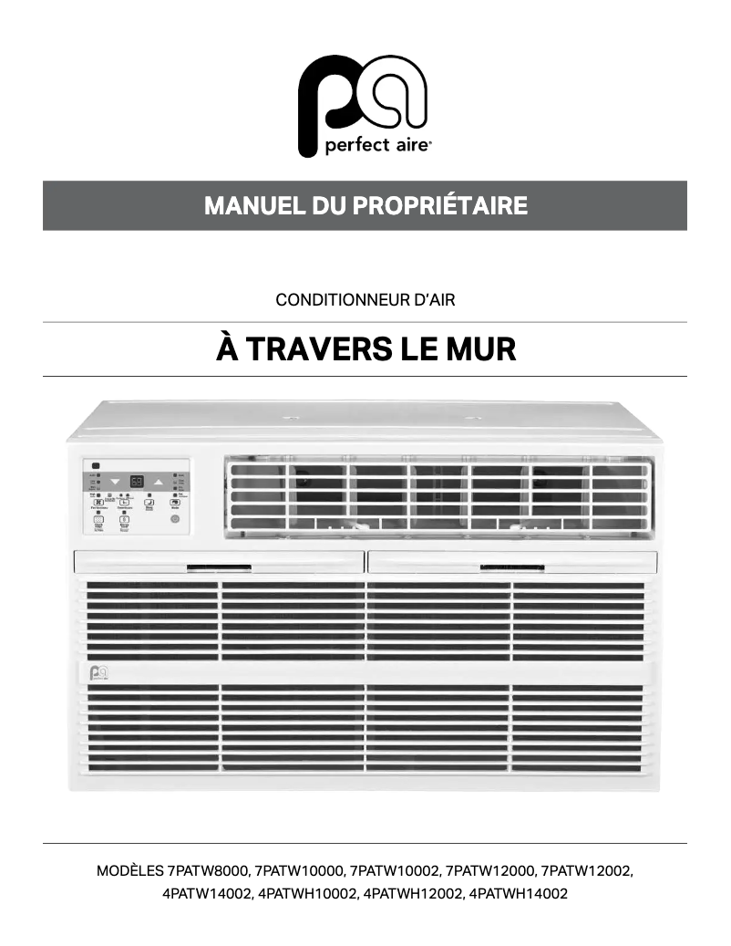 Image de la première page du manuel de l'appareil 4PATWH12002