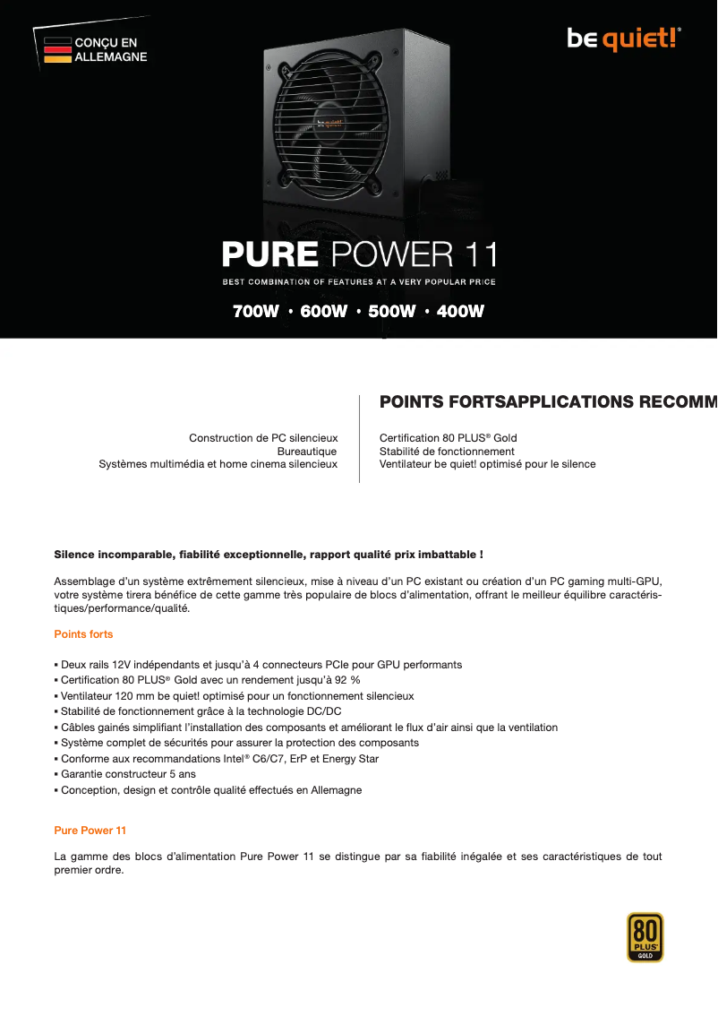 Image de la première page du manuel de l'appareil Pure Power 11
