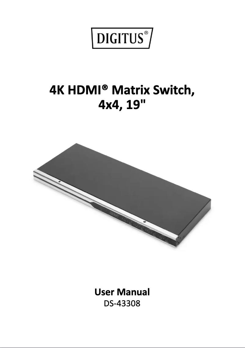 Page 1 de la notice Mode d'emploi Digitus DS-43308
