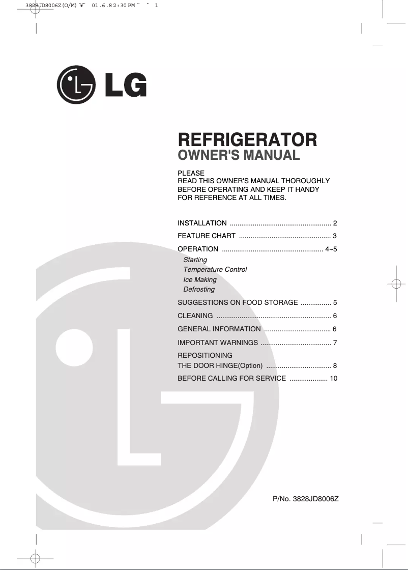 Image de la première page du manuel de l'appareil GC-131SV2