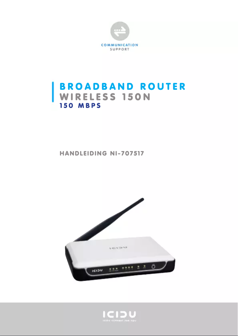 Page n°1 - Manuel utilisateur Icidu NI-707517 150N