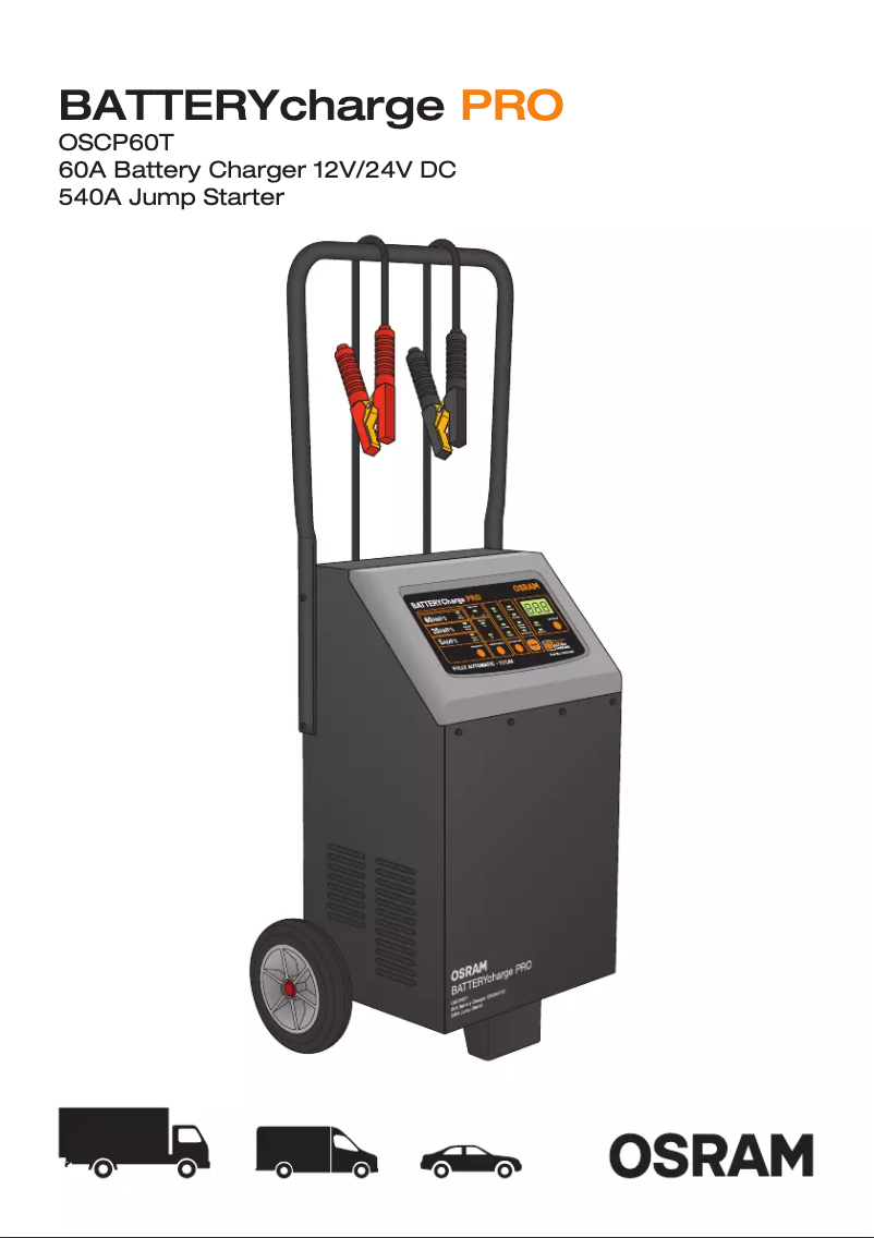 Page 1 de la notice Instructions / montage Osram BATTERYcharge PRO 60A