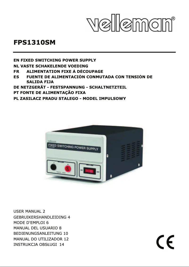 Página 1 del manual Manual de usuario Velleman PSS1303