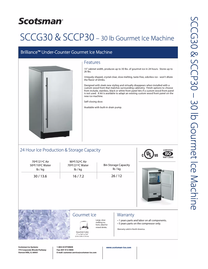 Image de la première page du manuel de l'appareil SCCP30MA1SU