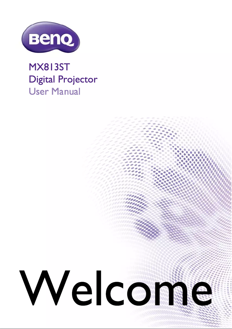 Page n°1 - Manuel utilisateur BenQ MX813ST