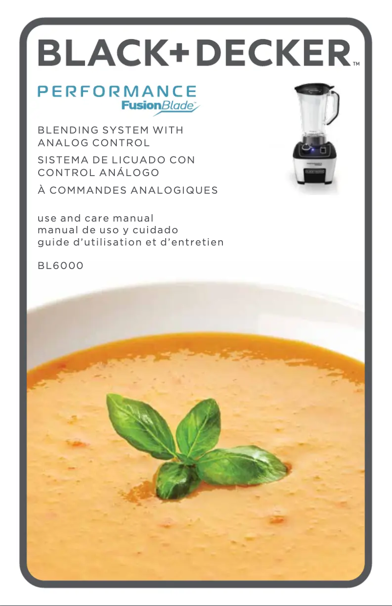 Image de la première page du manuel de l'appareil BL6000