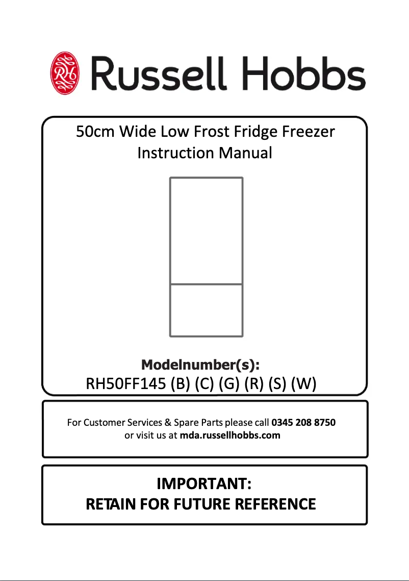 Imagen de la primera página del manual del dispositivo RH50FF145S
