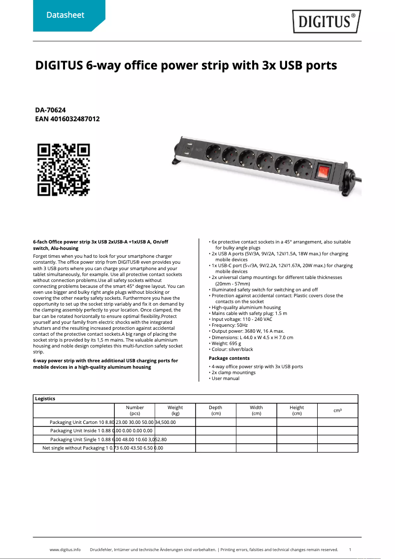 Image de la première page du manuel de l'appareil DA-70624