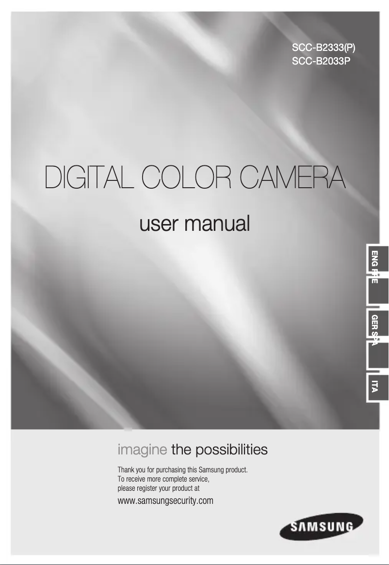 Image de la première page du manuel de l'appareil SCC-B2033P