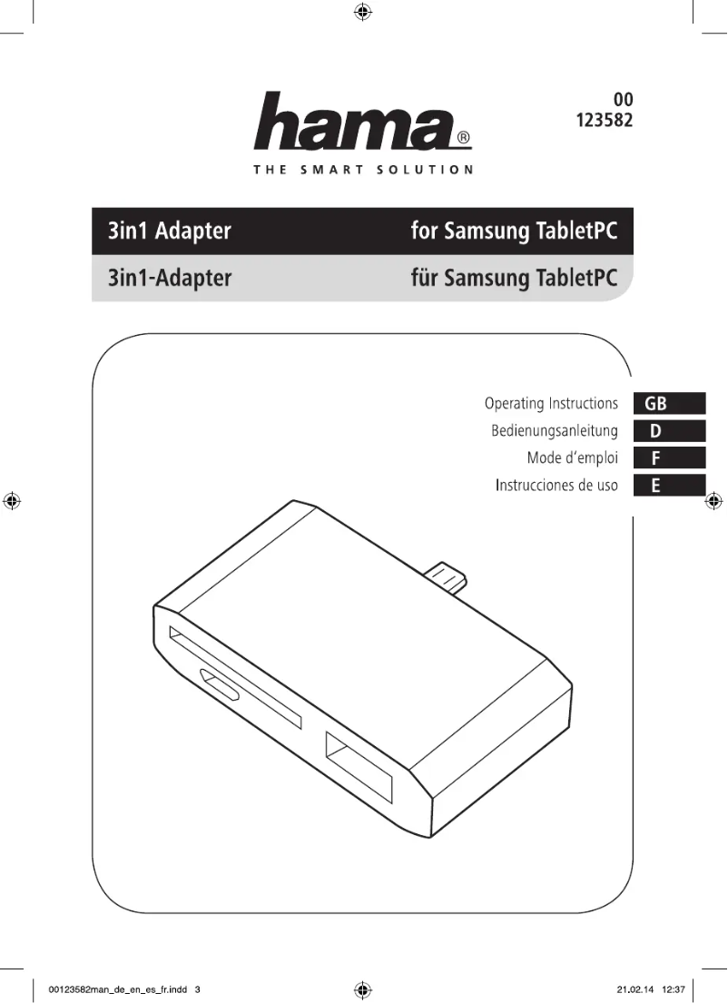 Image de la première page du manuel de l'appareil 123582