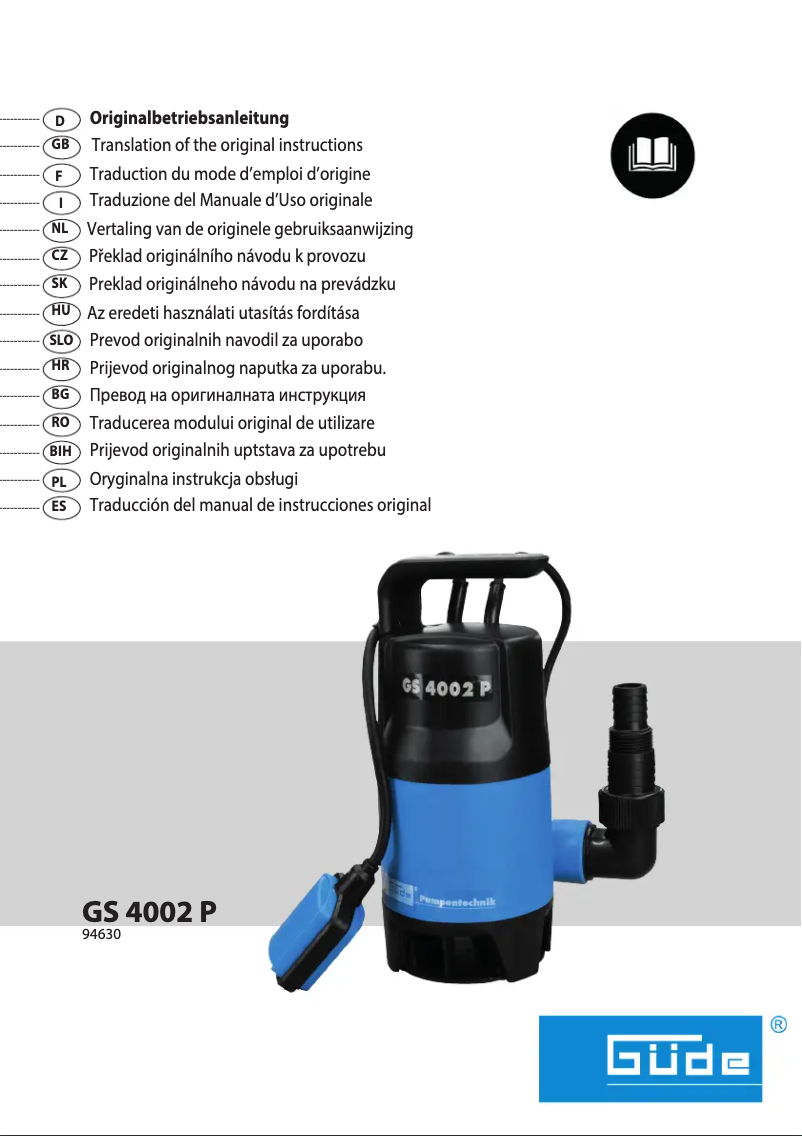 Page n°1 - Manuel utilisateur Güde GS 4002 P