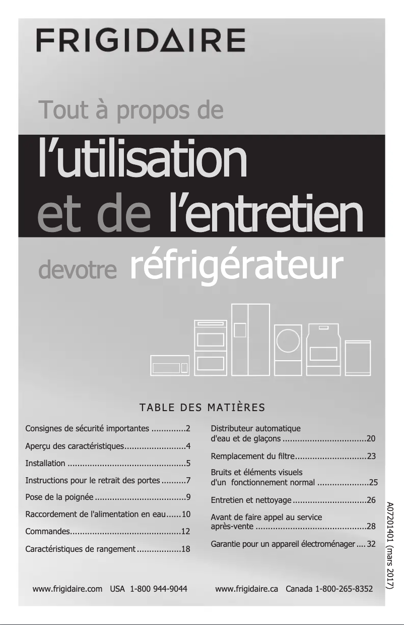 Page n°1 - Manuel utilisateur Frigidaire DGHK2355TF