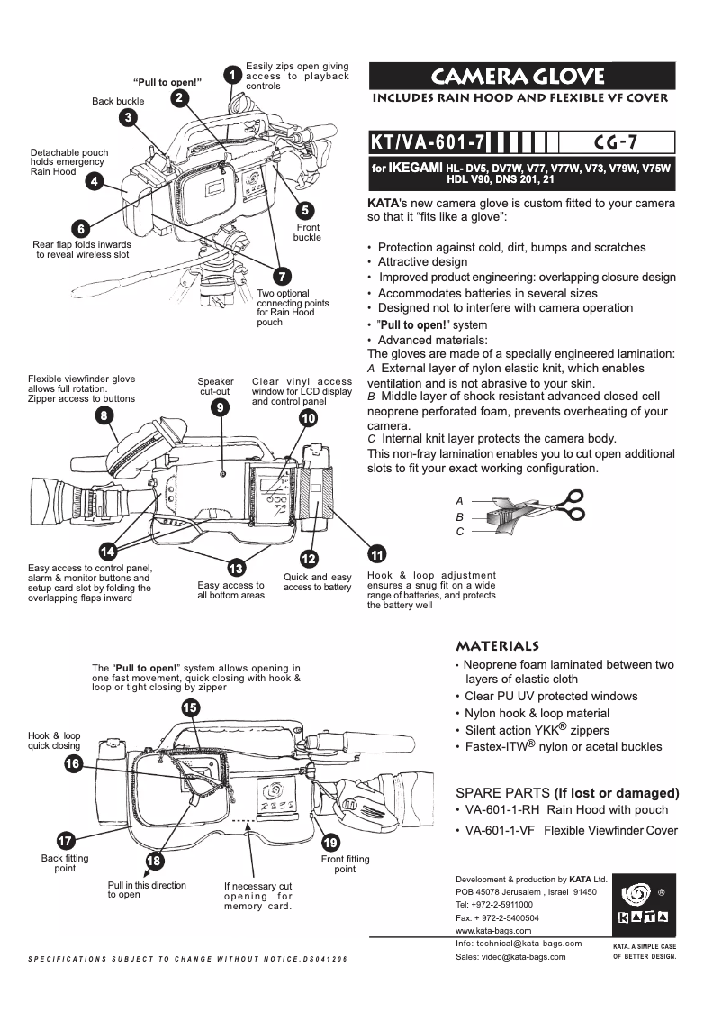 Page n°1 - Manuel utilisateur Kata CG-7