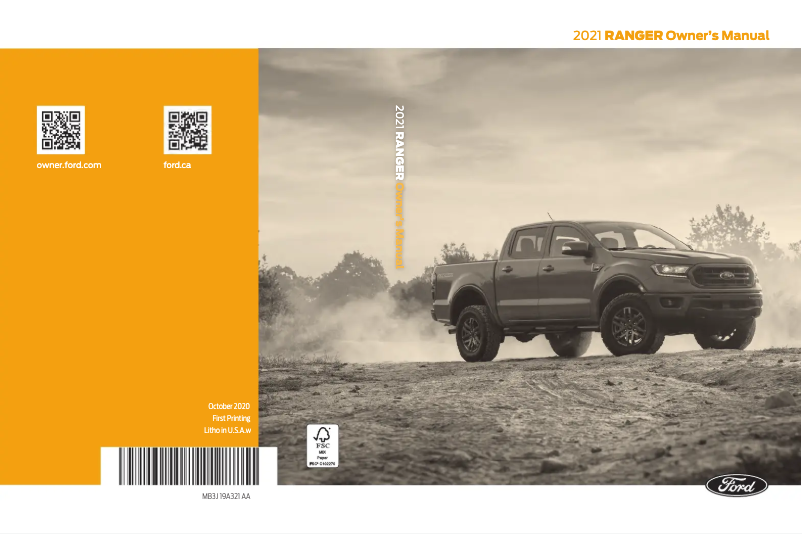 Página 1 del manual Manual de usuario Ford Ranger (2021)