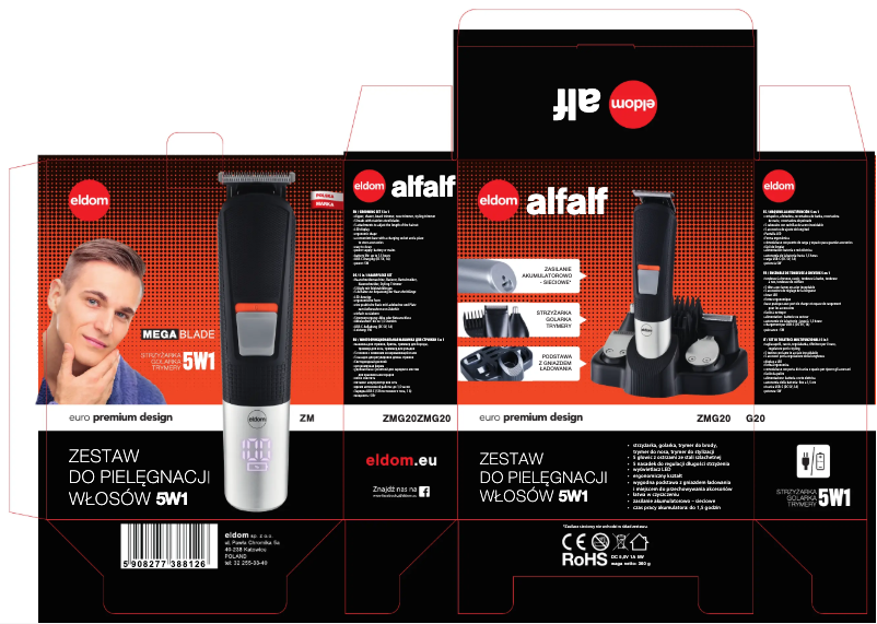 Page 1 de la notice Manuel utilisateur Eldom ALF ZMG20