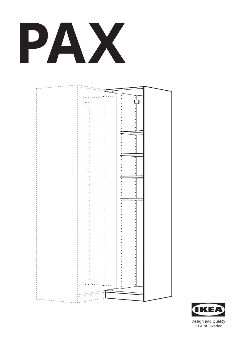 Page 1 de la notice Manuel utilisateur Ikea PAX 005.773.70