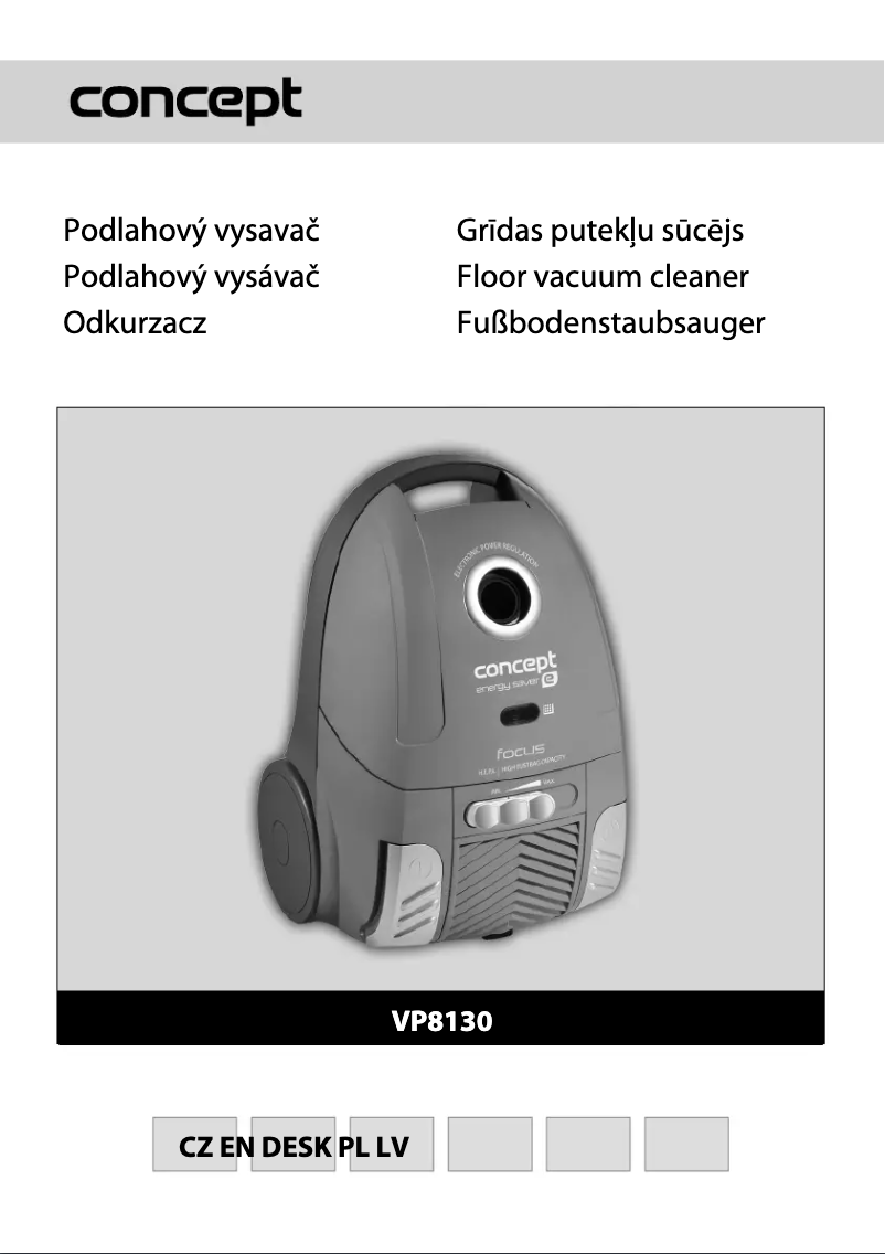 Page n°1 - Manuel utilisateur Concept VP-8130