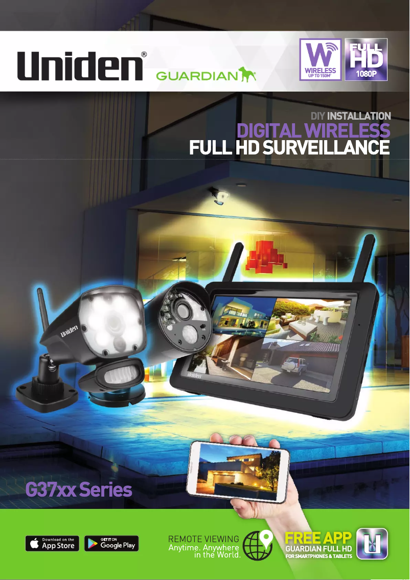 Page 1 de la notice Brochure Uniden G3720