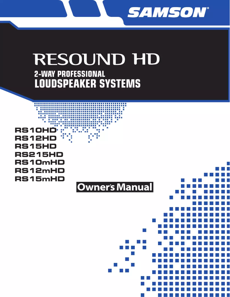 Page n°1 - Manuel utilisateur Samson RS15mHD