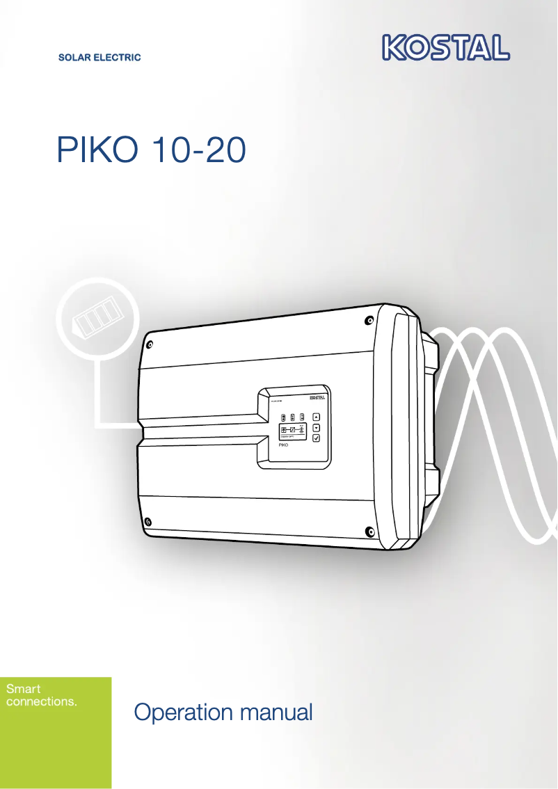 Page 1 de la notice Manuel utilisateur Kostal PIKO 20