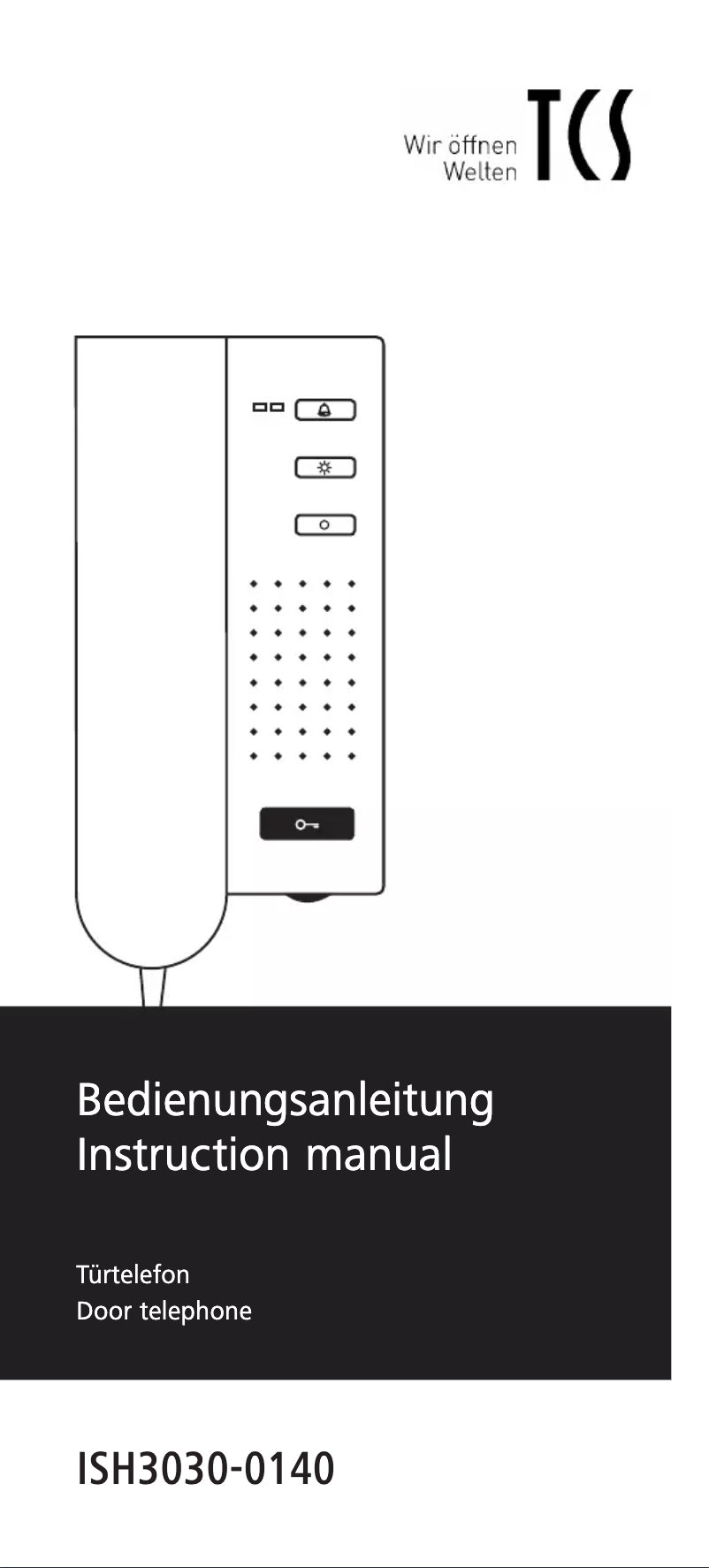 Page n°1 - Manuel utilisateur TCS ISH3030