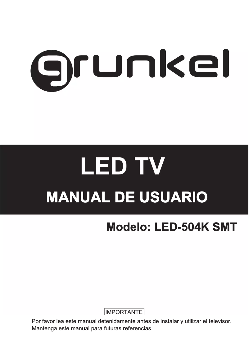 Imagen de la primera página del manual del dispositivo LED-504K SMT